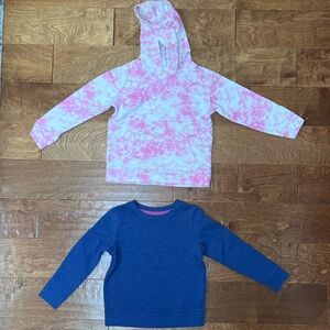 Toddler Girls Cat and Jack Sweatshirts - 5T - 2 included! - Hoodie + Crewneck